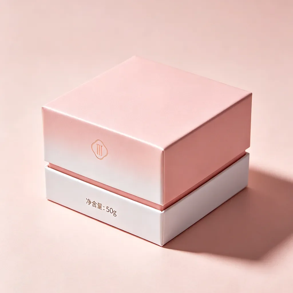 Matte lamination pink gradient cosmetic box Zhengyang Printing Dongguan