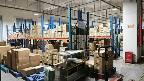 Smart warehouse shipping area inventory management Dongguan Zhengyang Printing facility