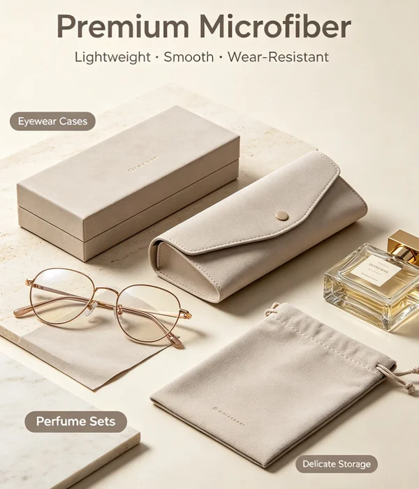 Light gray microfiber leather material Dongguan Zhengyang Printing packaging surface material