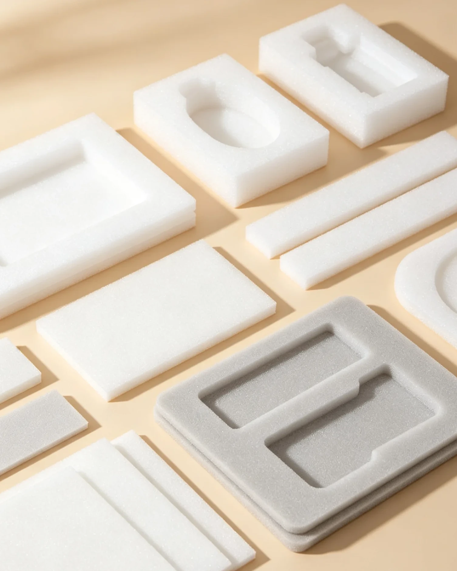 PE foam insert lightweight cushioning moisture-resistant Dongguan printer product shockproof packaging