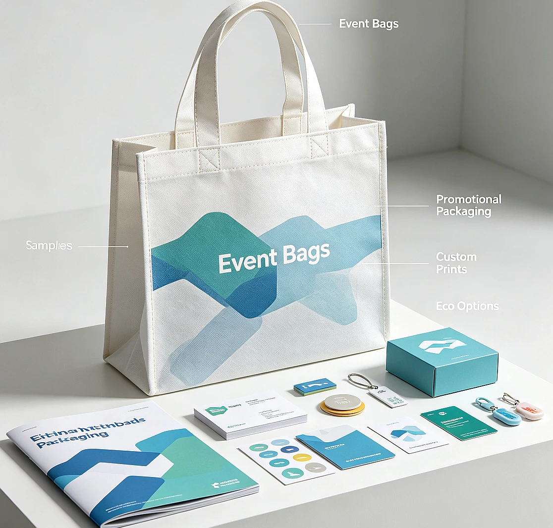 Trade show tote bag usage scenario promotional paper bag Zhengyang Printing Dongguan