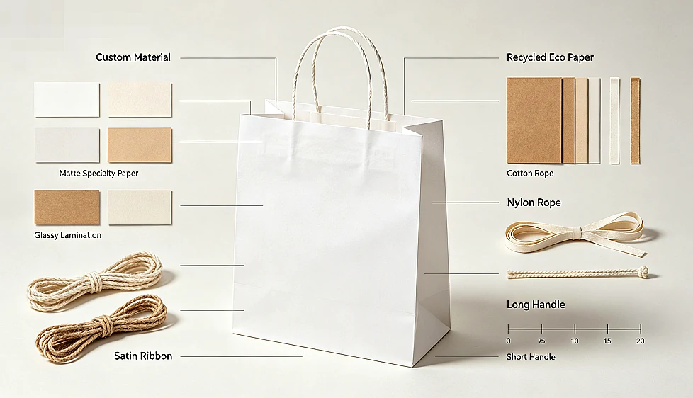 Paper bag size specification chart Zhengyang Printing Dongguan