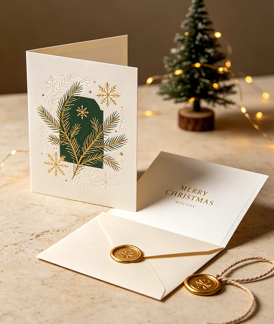 Christmas mini greeting card application holiday card Zhengyang Printing Dongguan